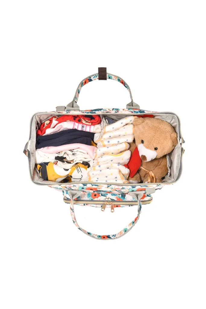 Baggage Bag Flowers Omuz Askılı Anne Bebek Bakım Çantası