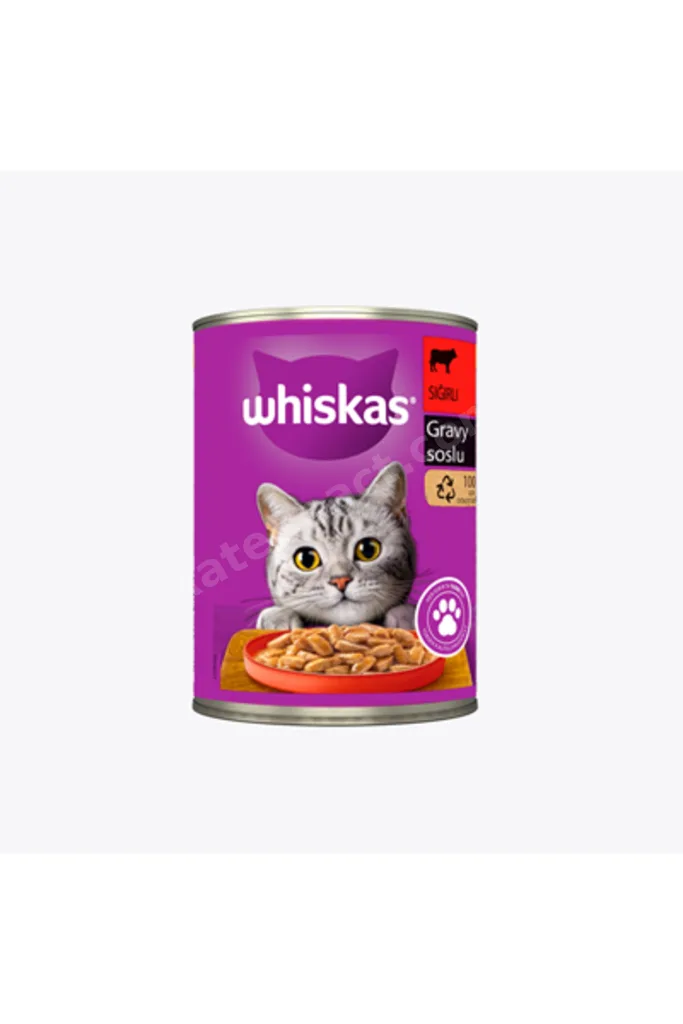 Konserve Mama 400 G Sığırlı - Yüksek Kaliteli Proteinli Kedi Maması 4'li Avantaj Paketi