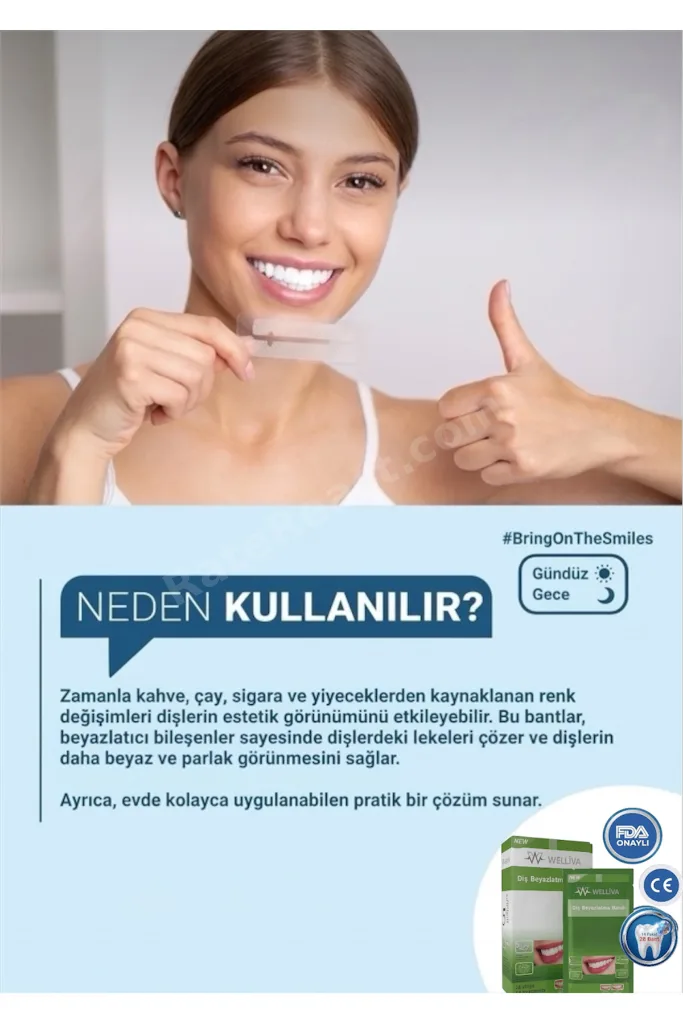 Diş Beyazlatma Bandı 28’li – Anında Etkili Beyazlatma (Teeth Whitening Strip)