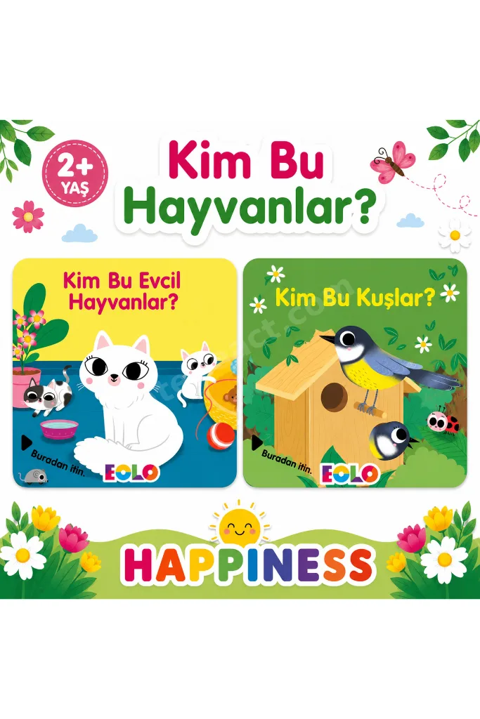 Kim Bu Evcil Hayvanlar? & Kim Bu Kuşlar? 2’li Eğitici Kitap Seti 2+ Yaş