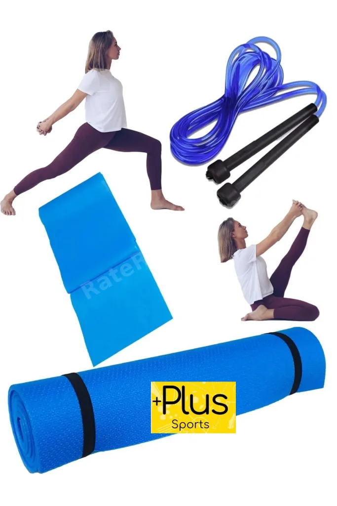 3 Parça DELUXE Pilates Seti Pilates Minderi Sporcu Atlama Ipi Direnç Lastiği Yoga Matı Pilates Matı