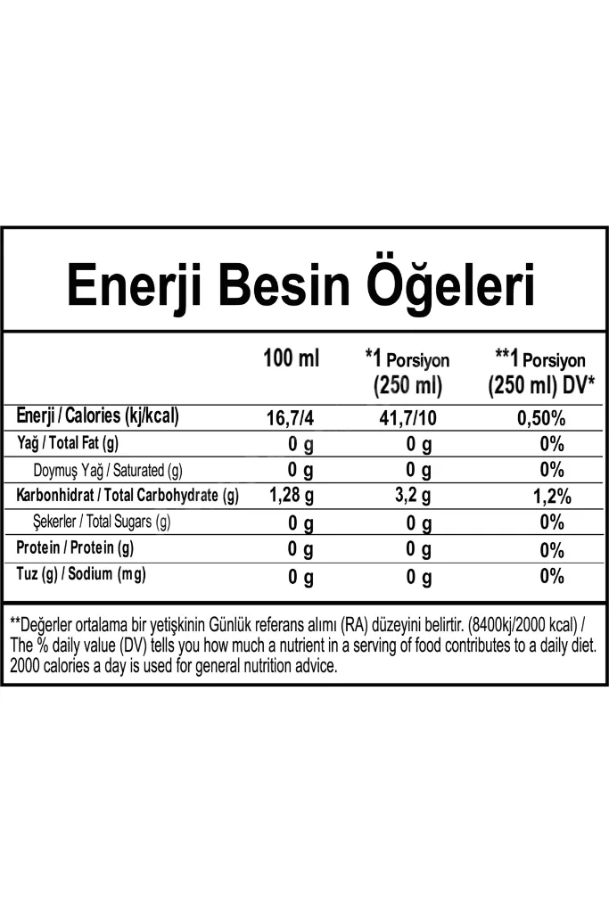 Şekersiz Limonata 250 ML
