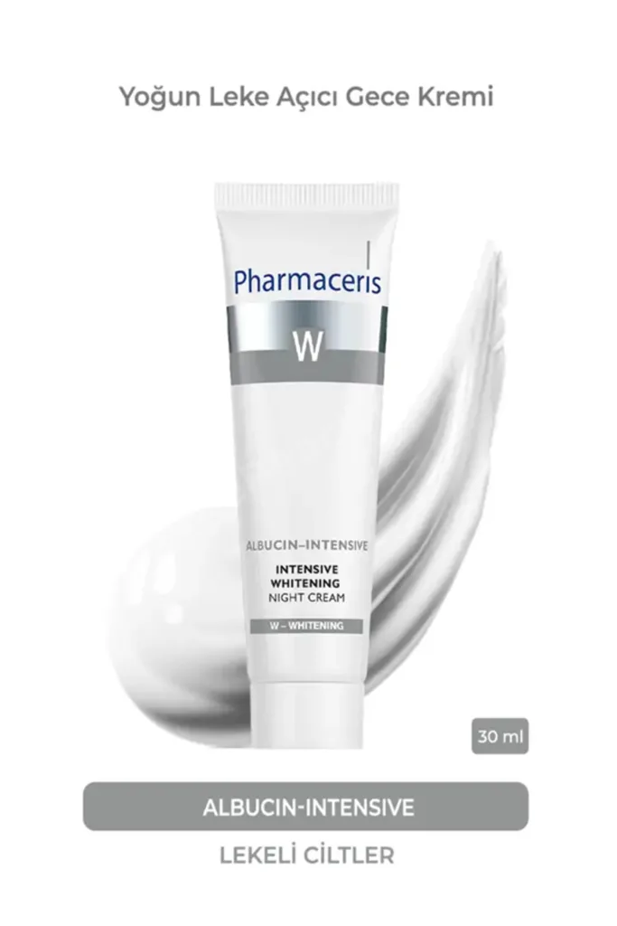 , Yaşlılık Lekesi ve Sonrası Kalan Koyu İzleri Azaltıcı W Albucin Intensive Gece Kremi 30ml