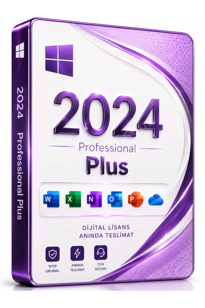 Office2024 Professional Plus Dijital Lisans Anahtarı Kalıcı Key Ömür Boyu Kullanım Anında Teslimat