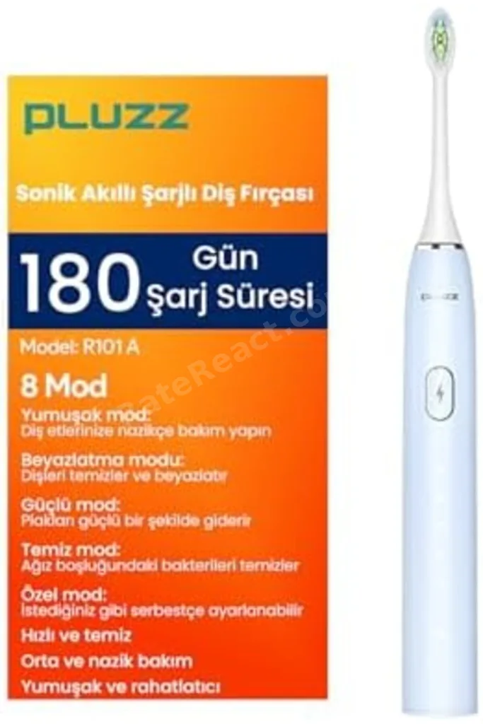 TTKTEKNOLOJİ Smart Sonic Elektrikli Şarjlı Diş Fırçası Pembe 180 Gün Şarj Süresi (MAVİ) TTKTEKNOLOJİ