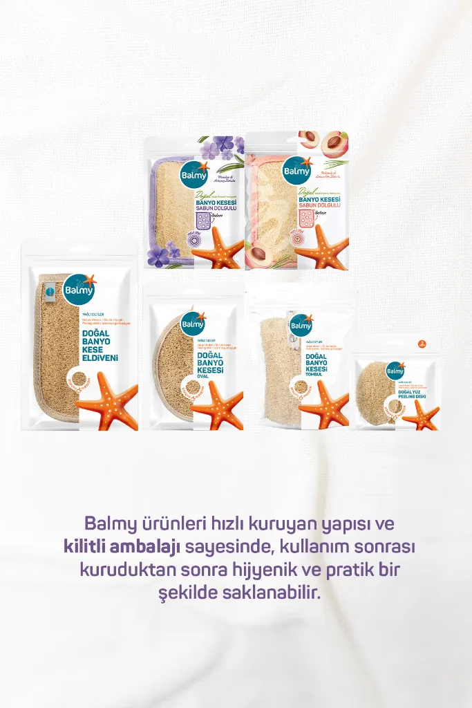 Doğal Sabun Dolgulu Kabak Banyo Kesesi