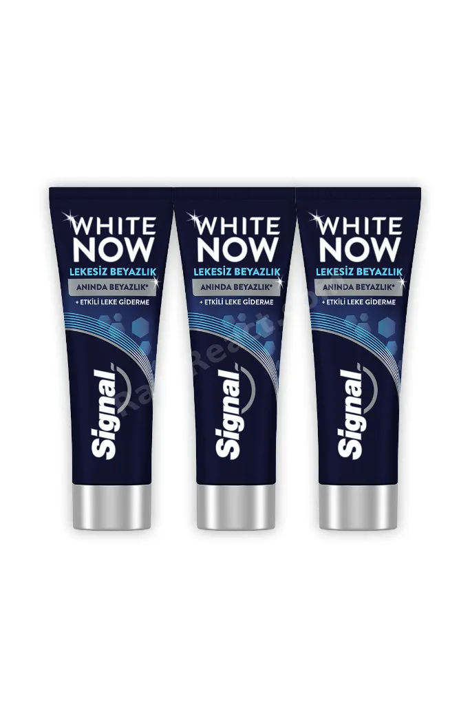 White Now Diş Macunu Lekesiz Beyazlık Etkili Leke Giderme 75 ml x3