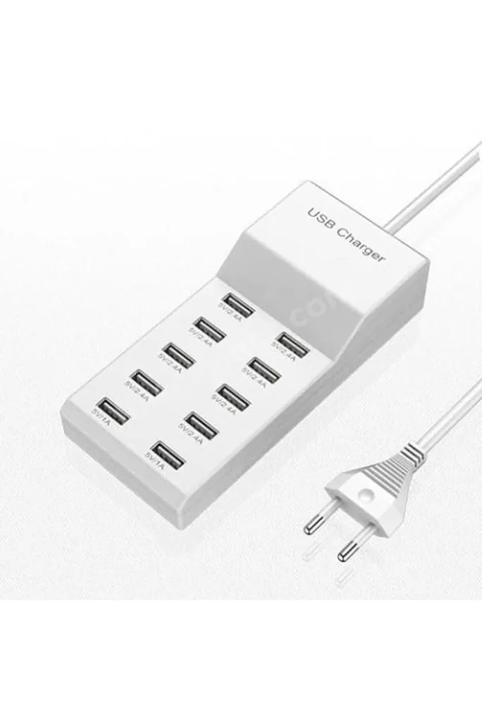 10 PORT ÇOKLU USB ŞARJ İSTASYONU 10 LU USB ŞARJ CİHAZI