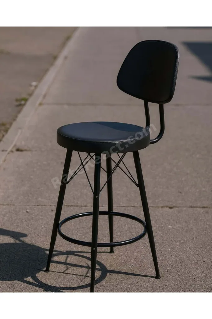 Has Bar Sandalyesi - 65 Cm Siyah 90 ile 100 Cm Arası Olan Ada & Masalara Uygundur