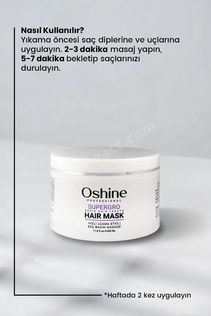 Hızlı Uzama Etkili Onarıcı Saç Bakım Maskesi, Supergro Rapid Hair Length Mask, 350ml