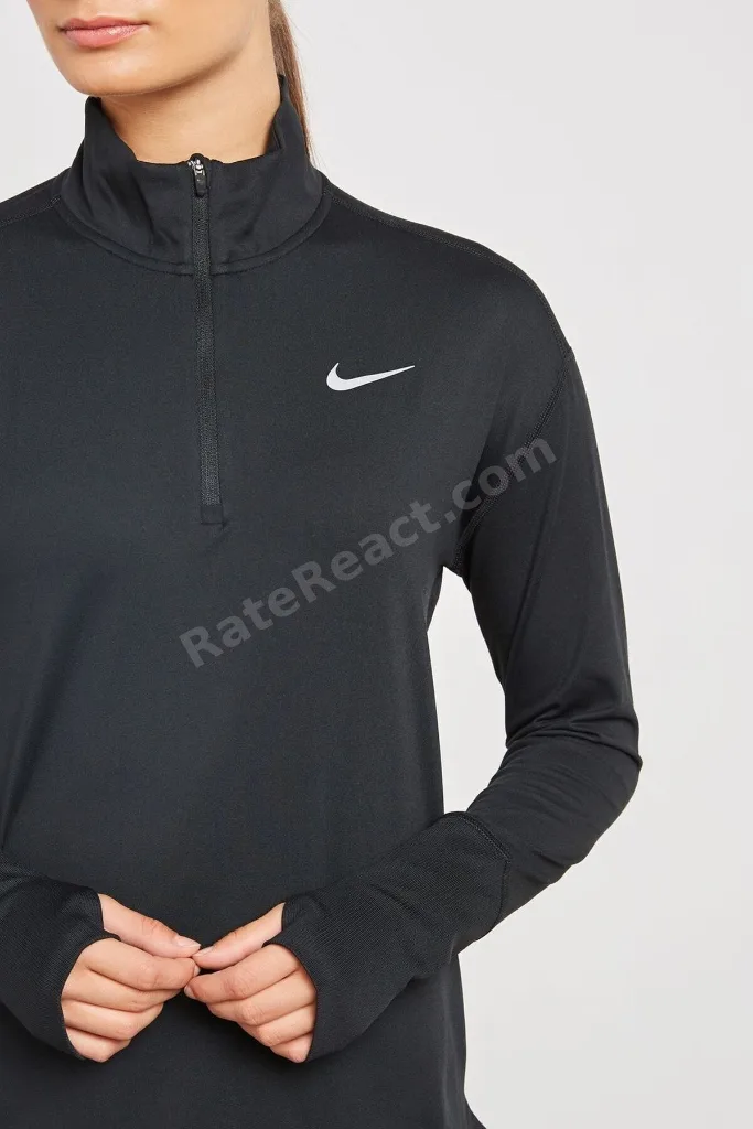 Dri-fit Element Running Siyah Çeyrek Fermuar Kadın Koşu Üstü