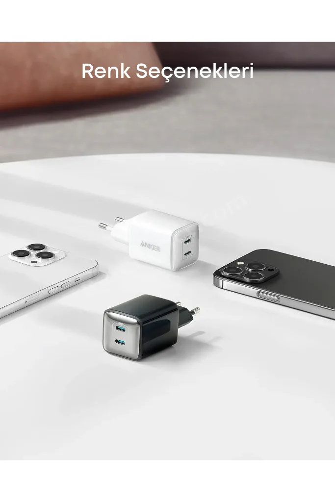 Nano 521 Şarj Cihazı, 40W, PIQ 3.0, USB-C Çift Bağlantı Noktalı, Siyah - A2038