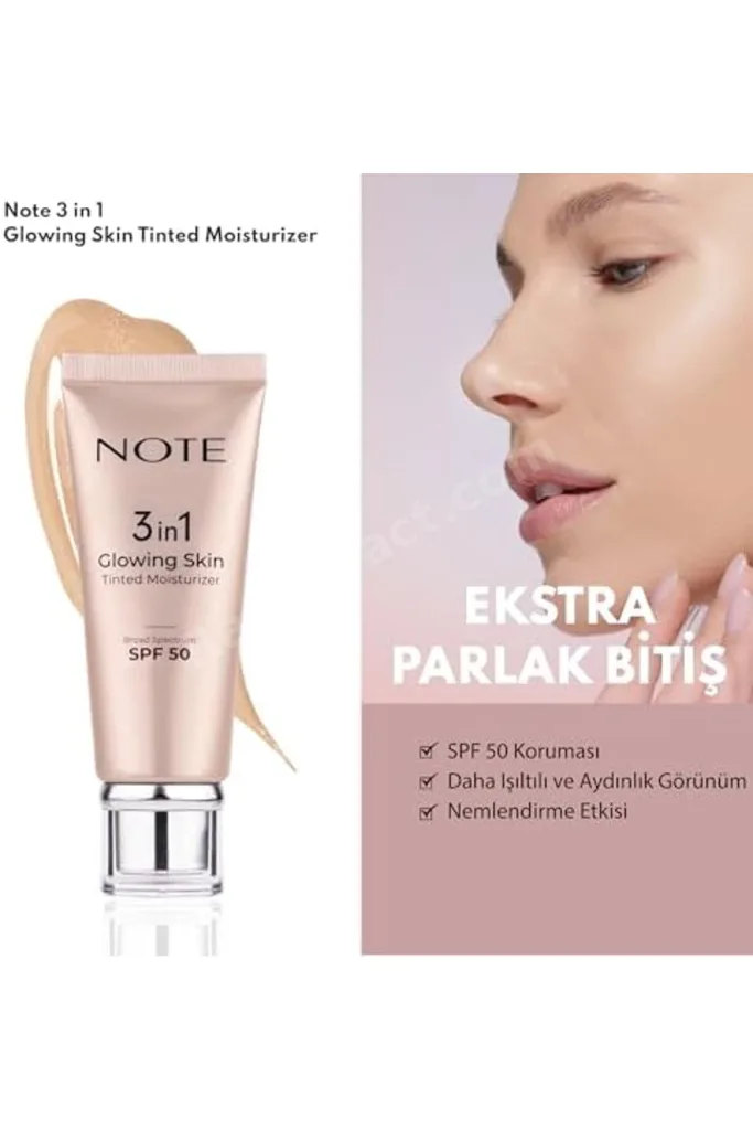 Cosmetics 3 in 1 Glowing Skin Tinted Moisturizer 50 SPF Işıltılı Aydınlatıcı Krem 1219822