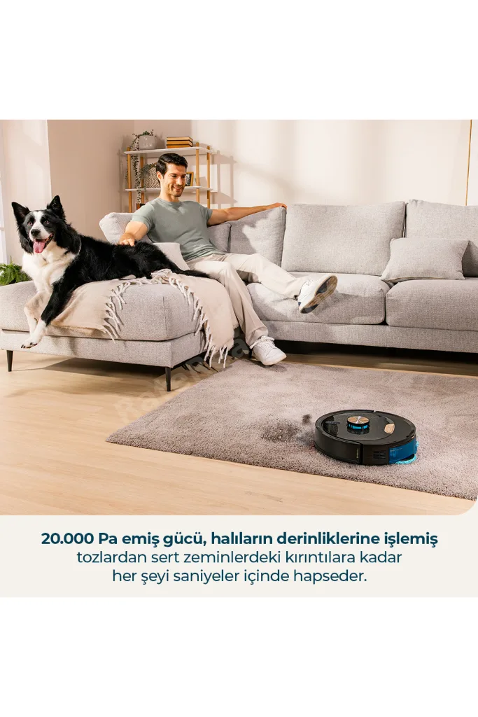 Conga M100 Spin Ai Robot Süpürge Akıllı Haritalama Güçlü Emiş Moplu Temizlik Ev Yardımcısı