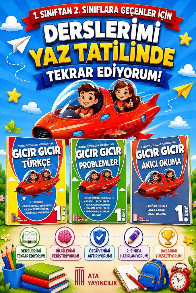 1. Sınıftan 2.Sınıfa Geçenler İçin Derslerimi Yaz Tatilinde Tekrar Ediyorum Seti -8