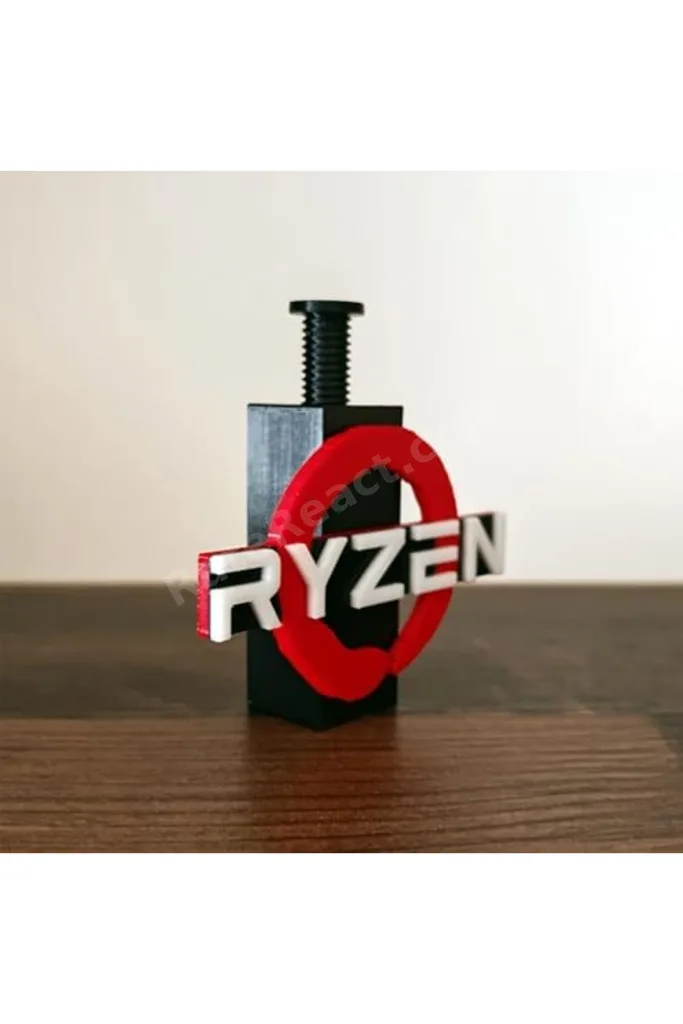 nht shop Ryzen Logolu Ayarlanabilir Ekran Kartı Tutucu - U Sarkma Önleyici Destek Aparatı (60mm - 10
