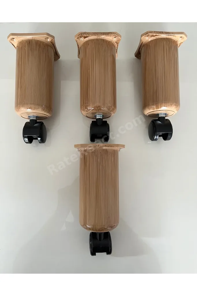 Tekerlekli Sihirli Sehpa Ayağı Lux Kalite 20 cm 4 adet Bohem Ayak 360 derece dönebilen Açık Kahve
