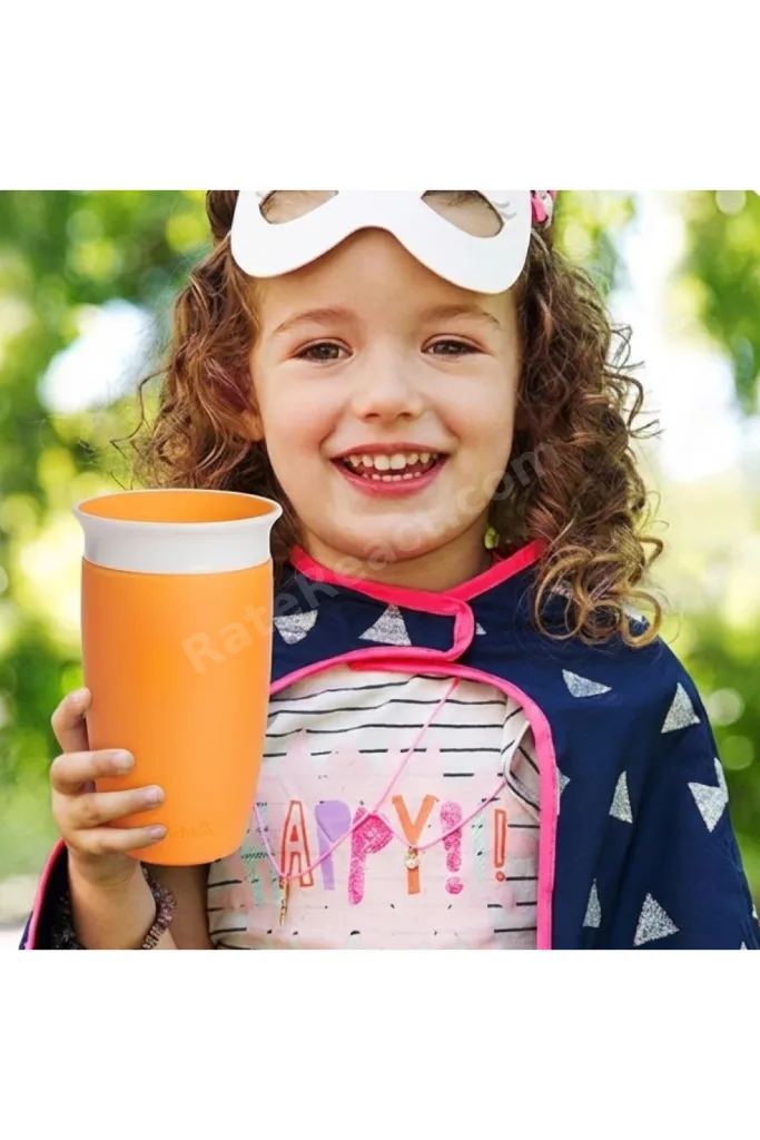Mucize 360° Alıştırma Bardağı, 12ay+, 296ml Turuncu