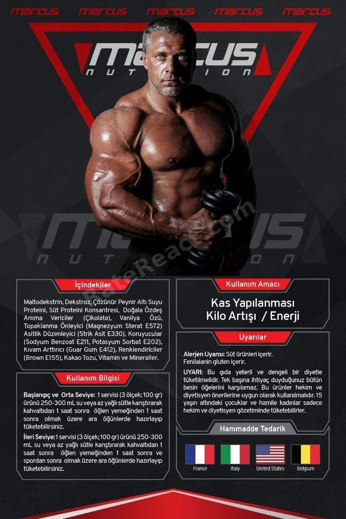 Marcus Mass Gainer X Series 3.000 G (ÇİKOLATA AROMALI)