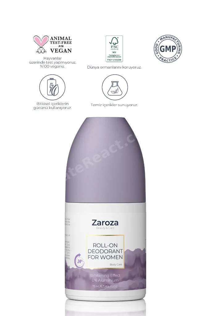 Beyazlatma Etkili Roll-on Kadın | 24 Saate Kadar Koruma Aluminyum Içermeyen Kadın Roll On - 75 ml