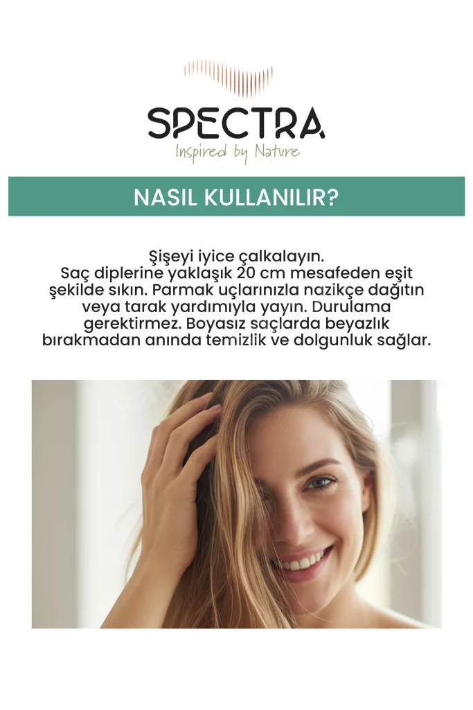 Boyasız Saçlar İçin Beyazlık Bırakmayan Hacim Veren Kuru Şampuan