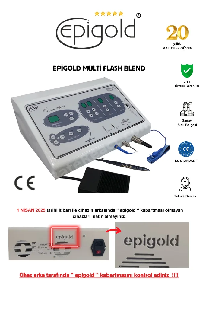 Epigold Iğneli Epilasyon Cihazı multi Flash Blend