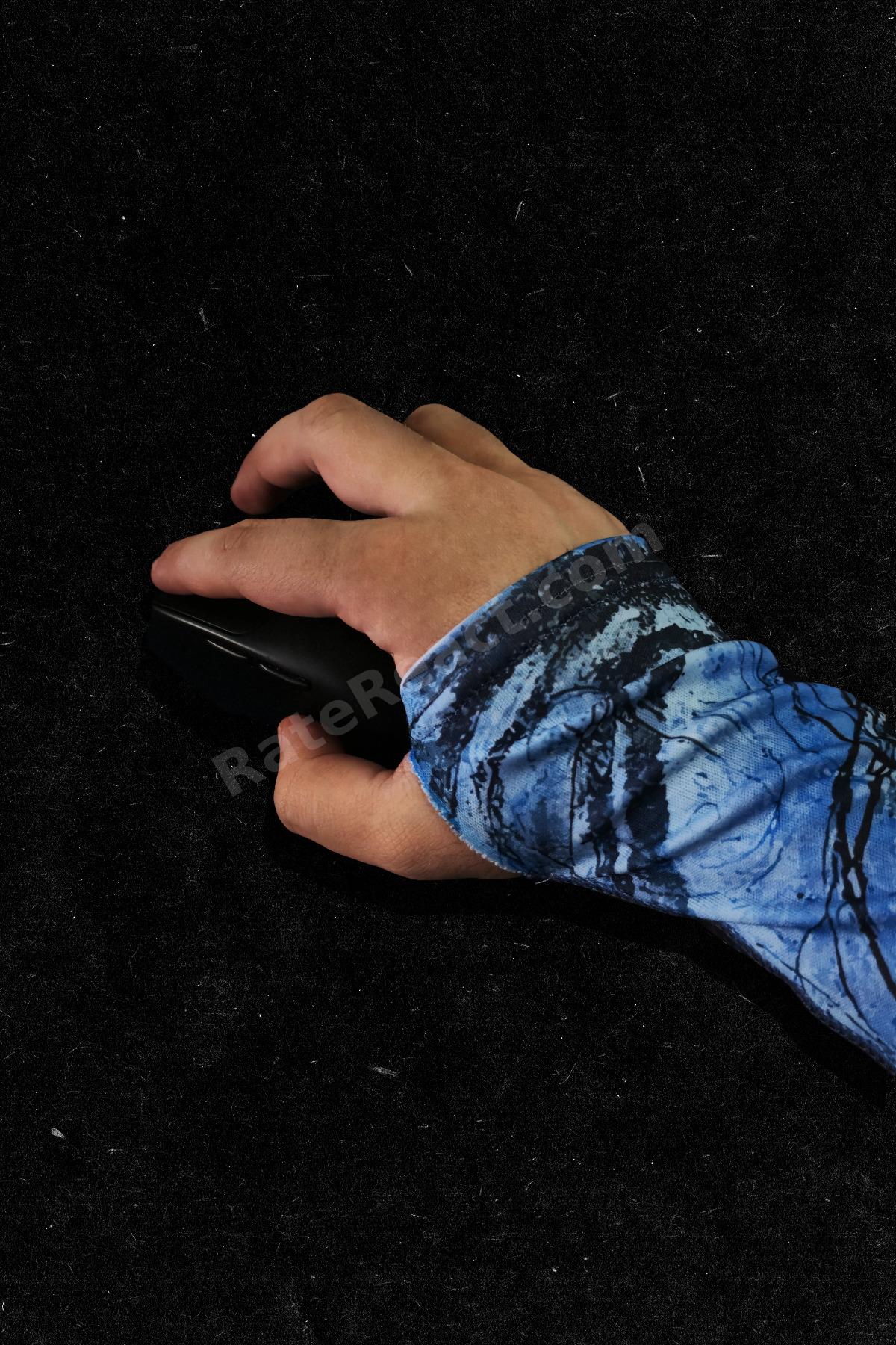 Shadow Eldivenli E-Spor Kol Bandı - Cam Mouse Pad Uyumlu - Oyuncu Arm Sleeve - Hızlı Kayma Desteği