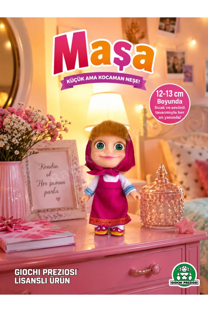MAŞA Best Friend Figür Bebek Oyuncak 12 Cm Gerçekçi Saç Detaylı İtalya Üretim