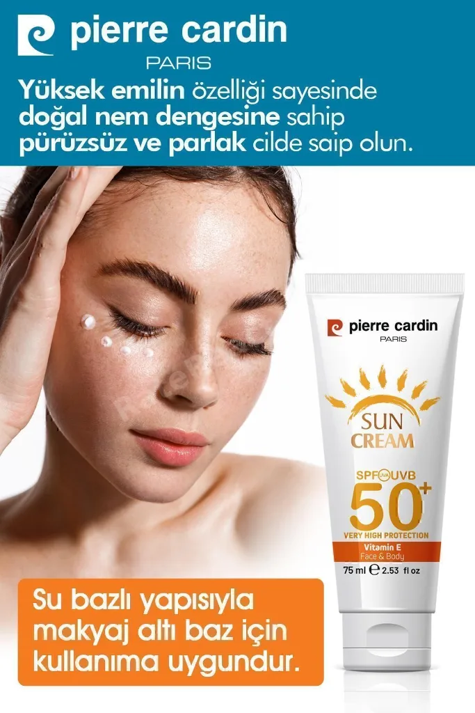 SPF 50 Leke Karşıtı Yüksek Koruyucu Yüz Güneş Kremi 75 ML Normal Ve Kuru Ciltler İçin