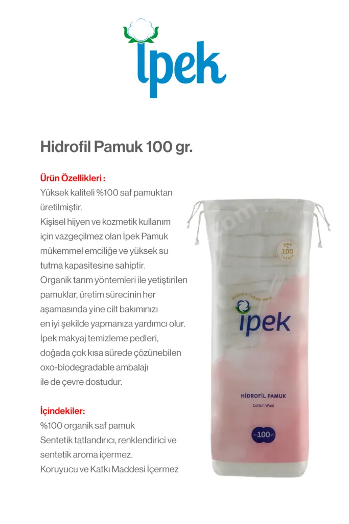 Hidrofil Pamuk 100 gr x 2 Paket ve ROSIE