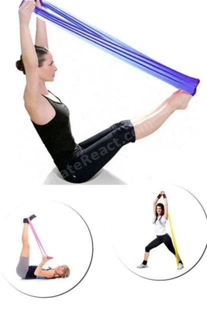 Pilates Bandı Direnç Aerobik Egzersiz Lastiği Orta Sertlikte Spor Öncesi Esneme Isınma
