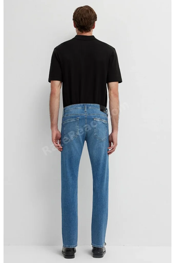 M00422A4050 Jake Black Indigo Mavisi Jean Pantolon Erkek Kot Pantolon LACİVERT