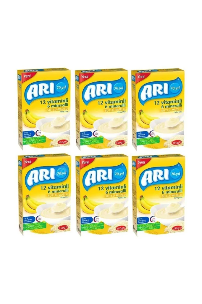 Sütlü Muzlu Pirinç Unu 250 gr X 6 Adet