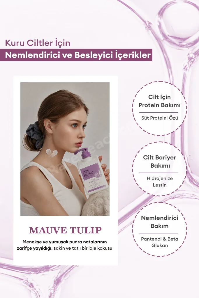 Kuru Ciltlere Özel Nemlendirici&Besleyici Vücut Losyonu Cera Body Lotion (Mauve Tulip)