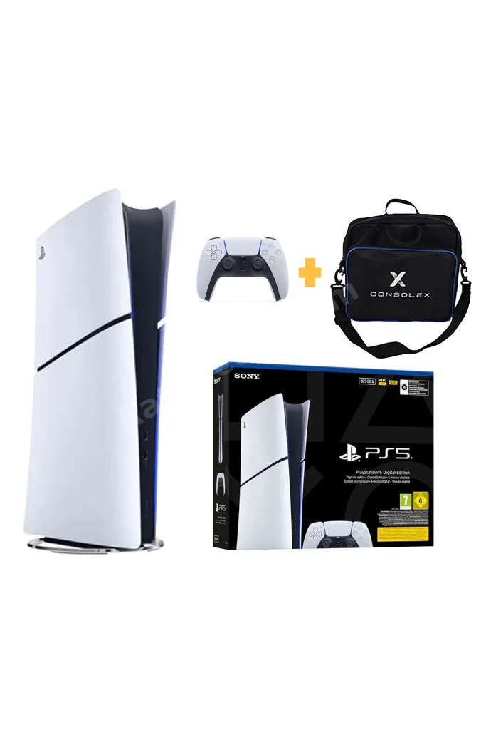 PlayStation 5 Slim Dijital (CFI-2116 Avrupa) 825GB + Tek Kol + ConsoleX Taşıma Çantası
