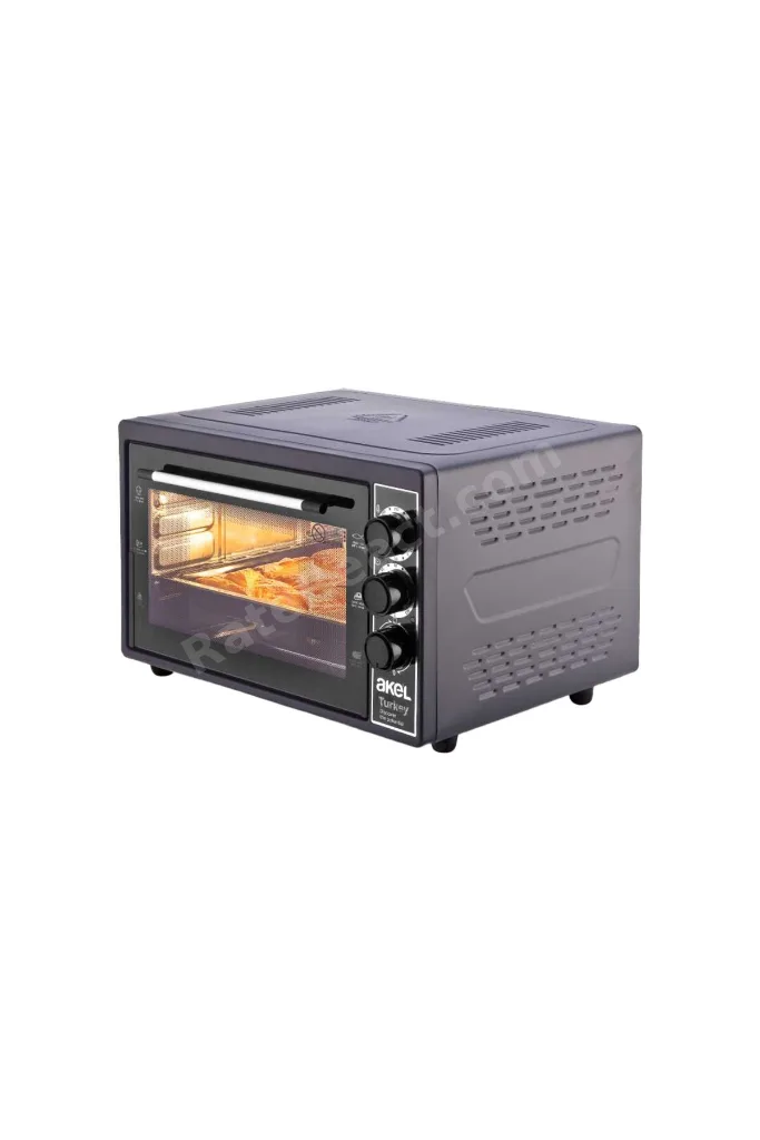 MİDİ FIRIN KARE 38LT AYARLANABİLİR TERMOSTAT = 50–320°C - SAATLİ = 0 - 90 DK ZİL 3 KADEME HIZ AYAR E
