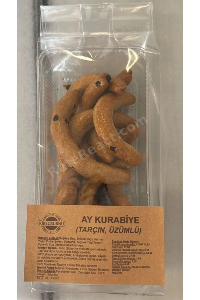 Ay Kurabiye Tarçın Üzümlü 200 gr (2'Lİ)