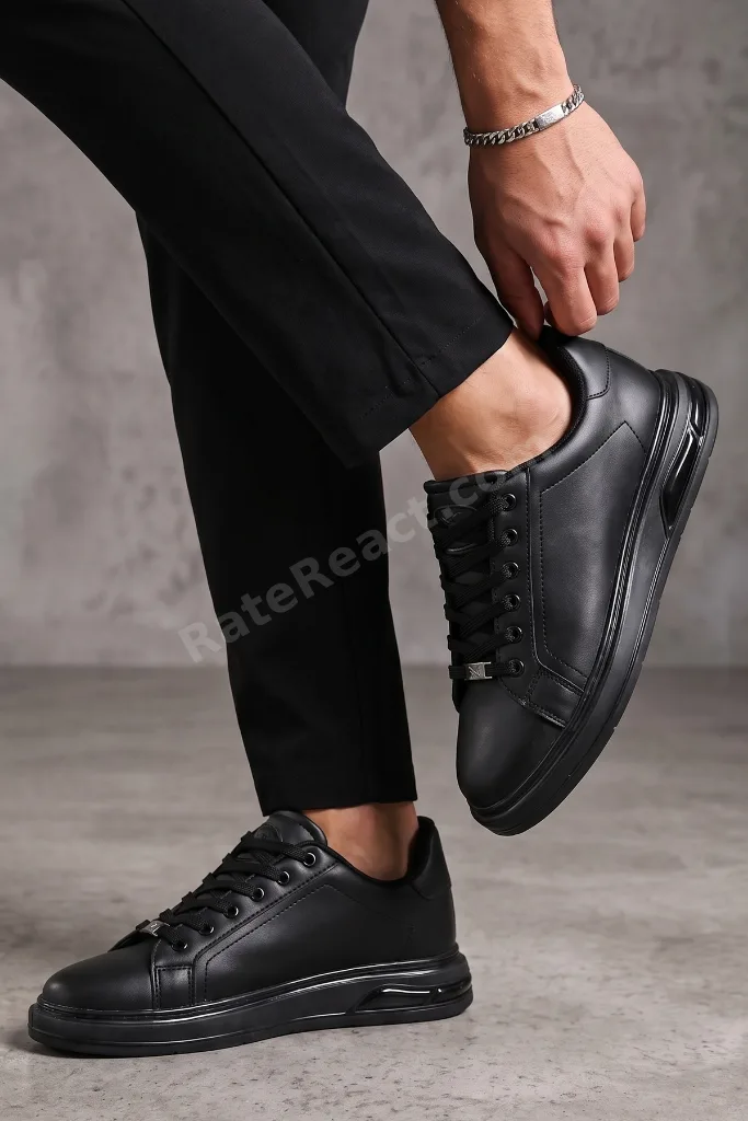 Erkek Jel Tabanlı Ekstra Rahat Günlük Spor Ayakkabı Kalın Taban Bağcıklı Sneaker Yürüyüş Ayakkabıları