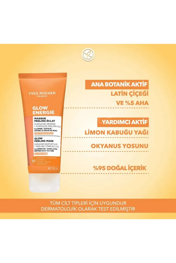 Peeling Maske - %5 AHA - Işıltı Veren Antioksidan Botanik Kompleks Bakım Glow Energie