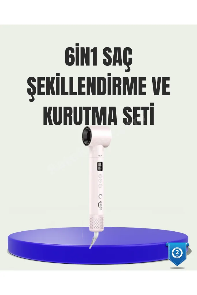 ShopletSell Çok Fonksiyonlu 6 Başlıklı Saç Kurutma ve Şekillendirme Seti 1274129