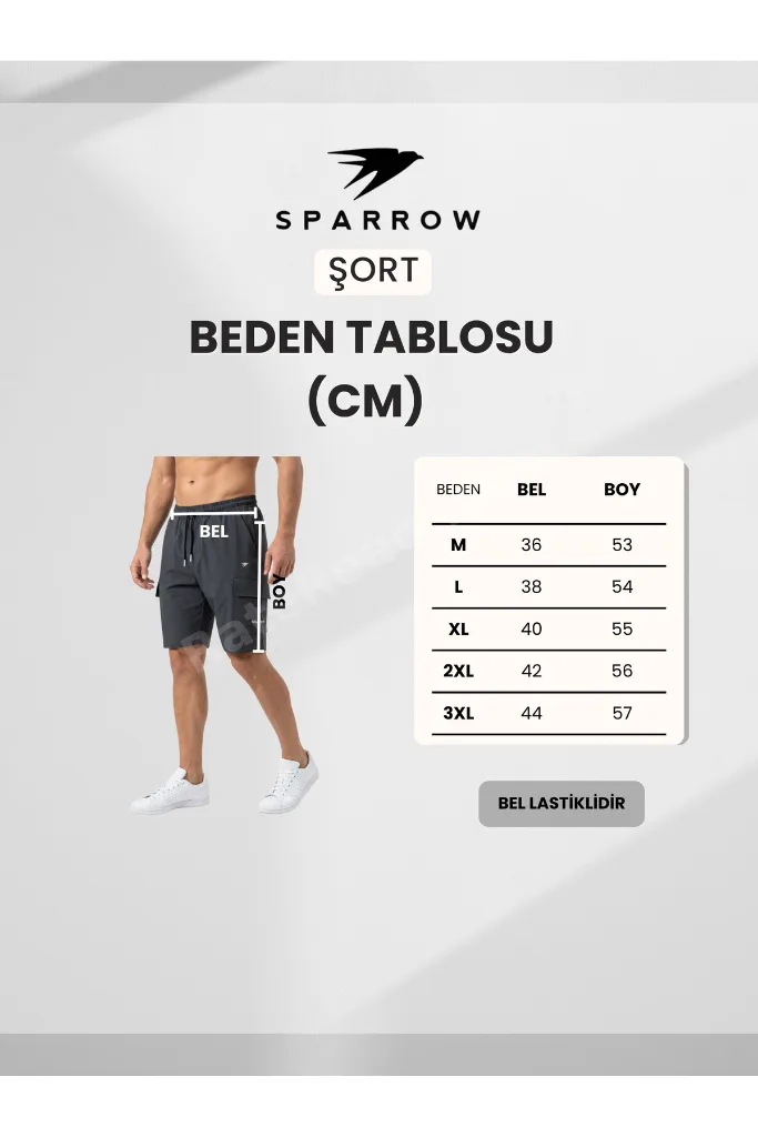 Erkek Antrasit Regular Fit Hızlı Kuruyan Baskılı Cırtlı Komando Cep ve Yan Cepli Spor Şort