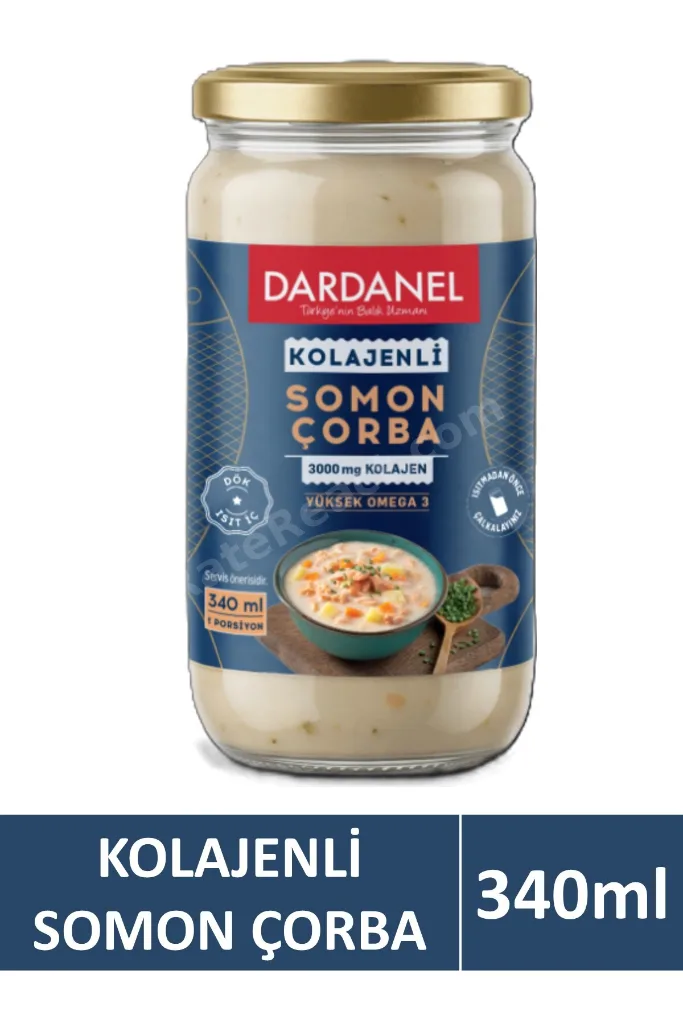 Hazır Yemek Somon Çorba Cam Kavanoz 340 gr