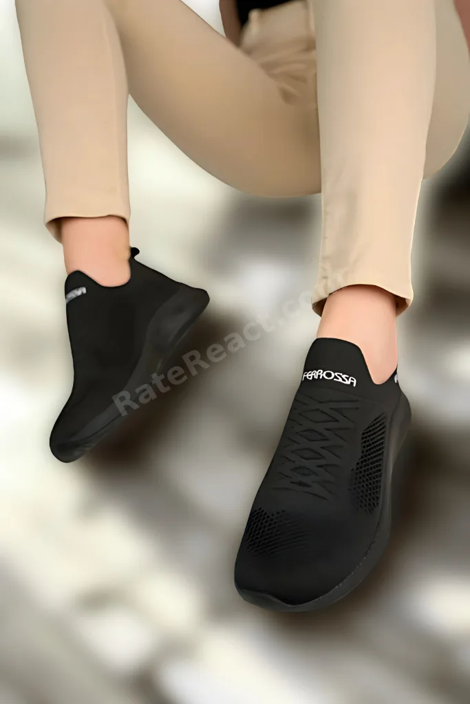 Ferrosa 041 Ortopedik Triko Siyah Rahat Unisex Spor Ayakkabı