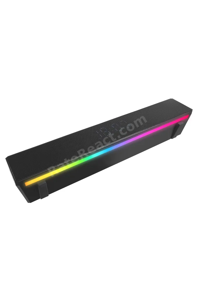 MD-SBT27 Siyah 10W 2400mAh BT,RGB,Alarm,Clock,TF Card Type-C,USB Soundbar Speaker