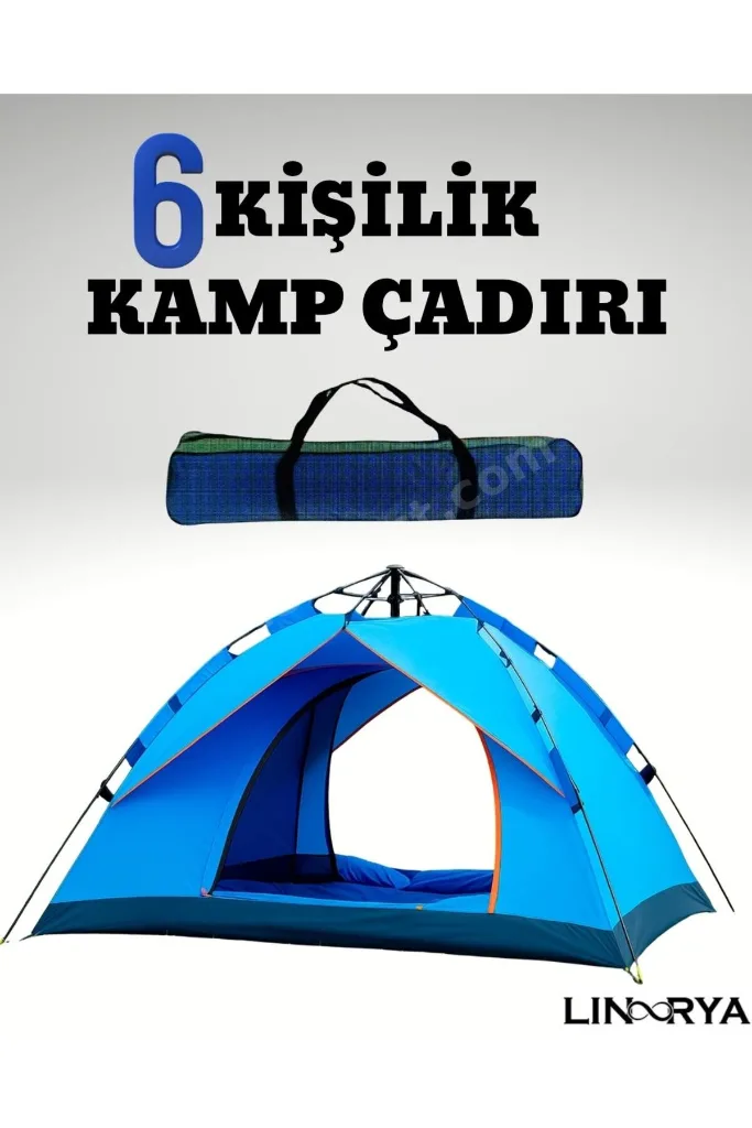 Kamp Çadırı Kolay Kurulum 6 Kişilik 200X200 35CM