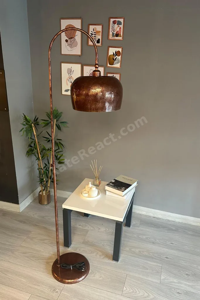 Patina Lambader Hareketli Başlık Modern Dekoratif Metal Oturma Odası Çalışma Odası Zemin Lambası