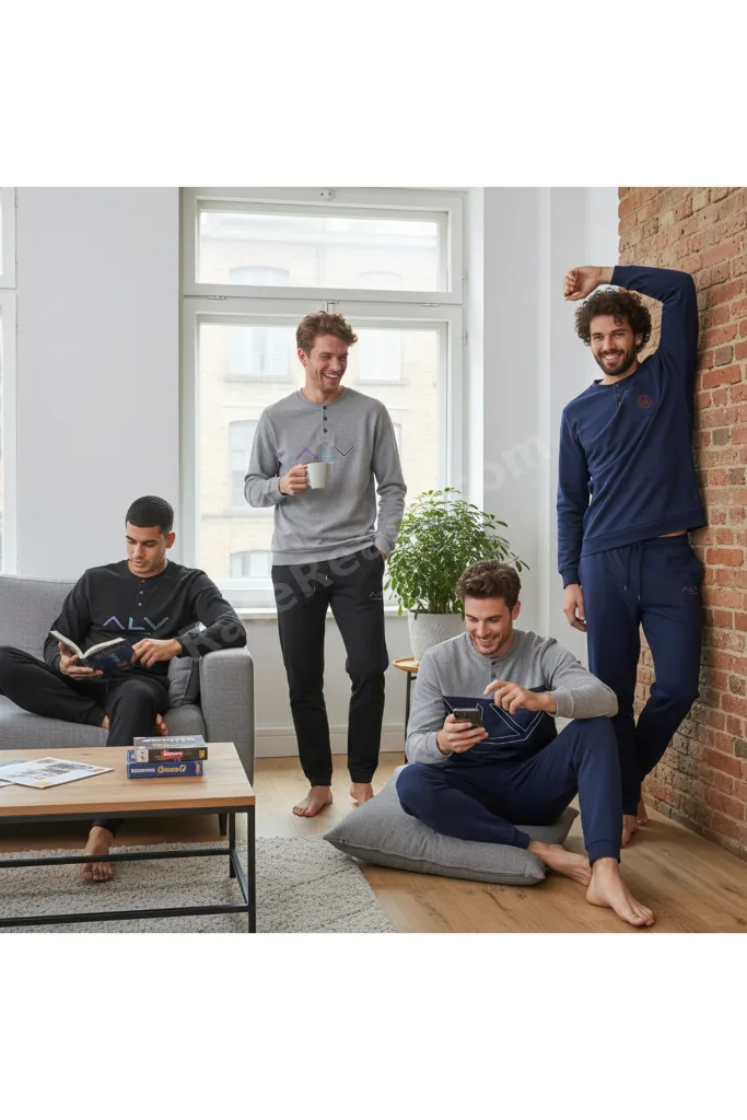 Erkek Pamuklu Bohçalık Ve Çeyizlik 4 Adet 2'li Pijama Takımı BB2483