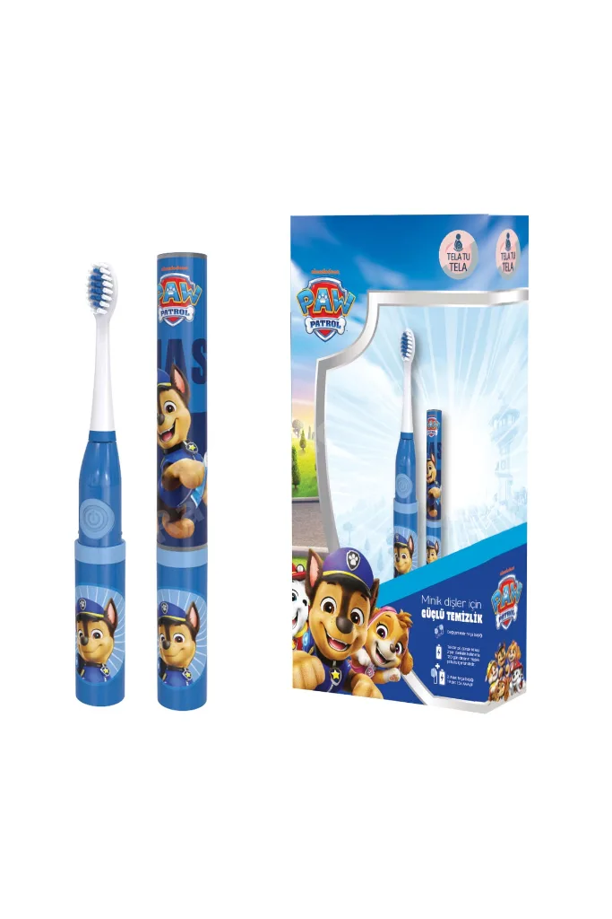 Çocuk Diş Fırçası - Paw Patrol Lisanslı Pilli Diş Fırçası Eğitici 3+