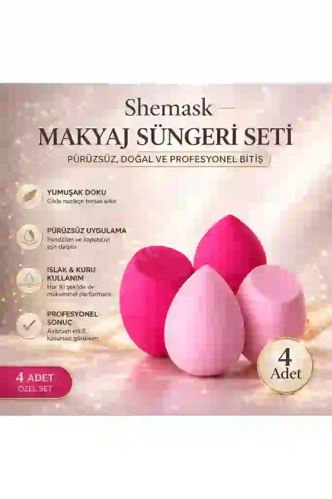 Makyaj Süngeri Beauty Blender Fondöten Kapatıcı Islak Kuru Pürüzsüz Profesyonel Makyaj Krem Süngeri