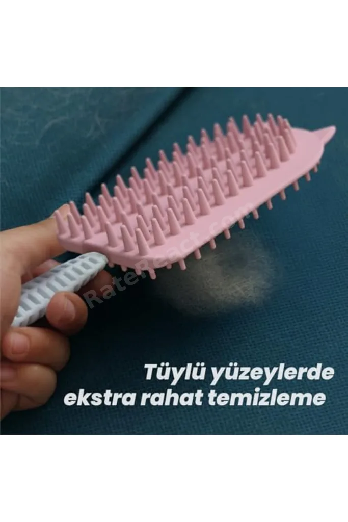 TTKTEKNOLOJİ Silikon Tüy Toplayıcı Tarak, Kedi Tarağı, Kedi Fırçası, Evcil Hayvan Bakım Tarağı, Tüy